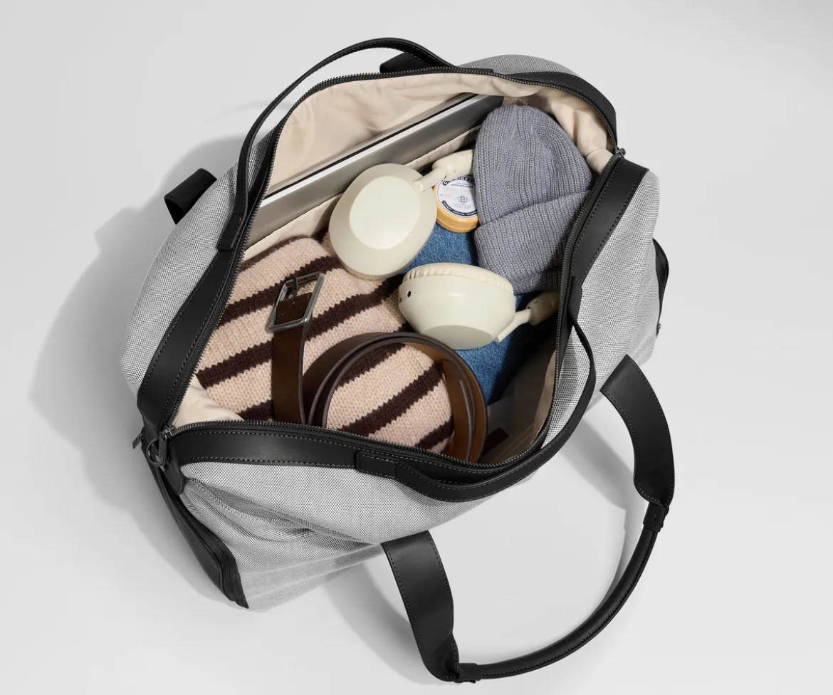 Canvas Overnight Bag in Jet Black