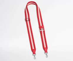 Crossbody Strap in Red Stripe