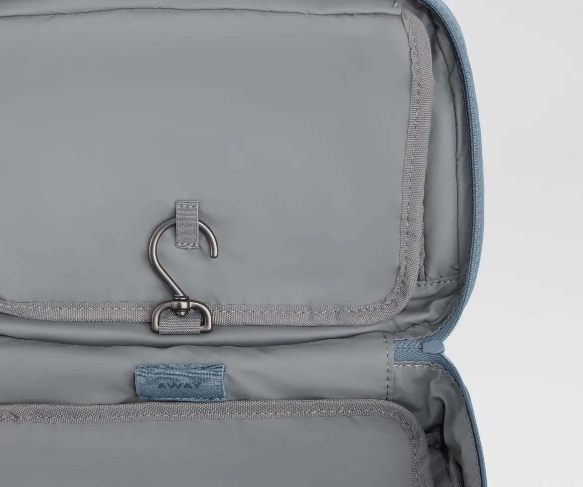 Hanging Toiletry Bag in Coast Blue