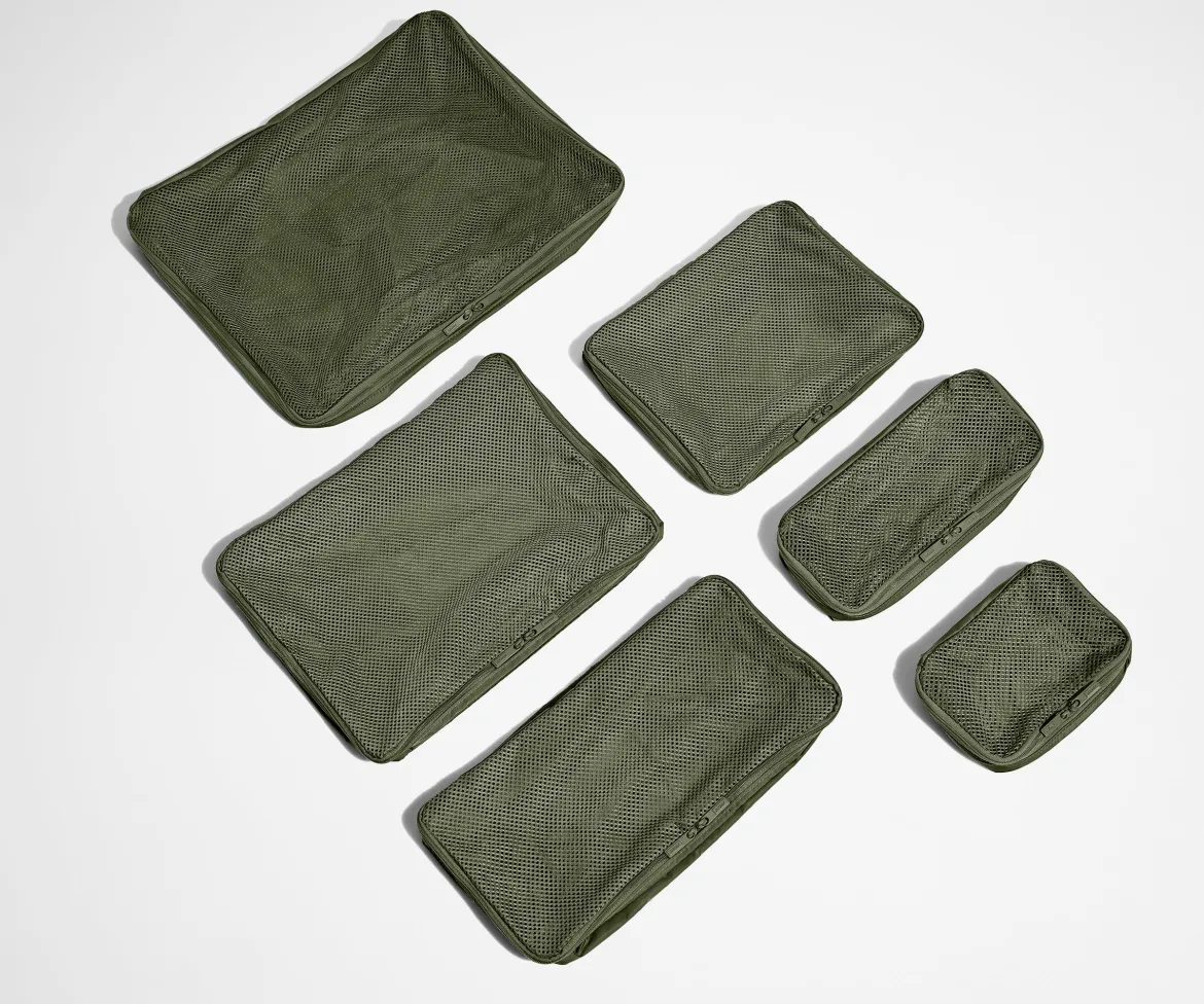 Insider Packing Cubes (Set of 6) in Olive Green