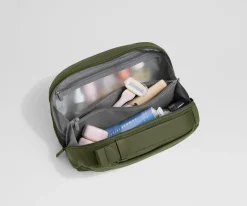 Large Toiletry Bag in Olive Green