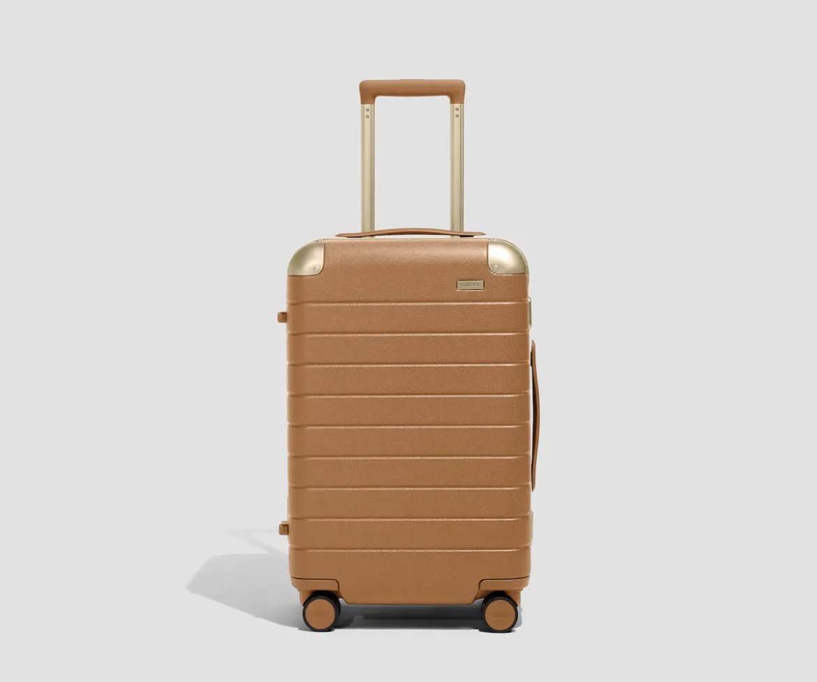 The Aluminum Edge Carry-On in Cognac Brown