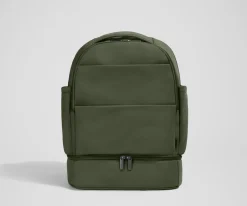 The Double Diaper Backpack in Olive Green