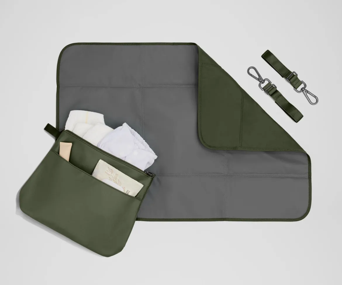 The Double Diaper Backpack in Olive Green