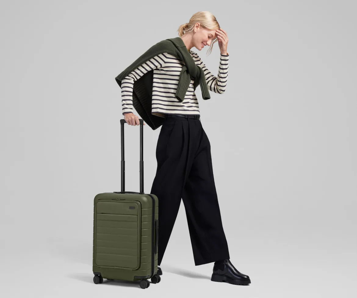 The Executive Bigger Carry-On in Olive Green